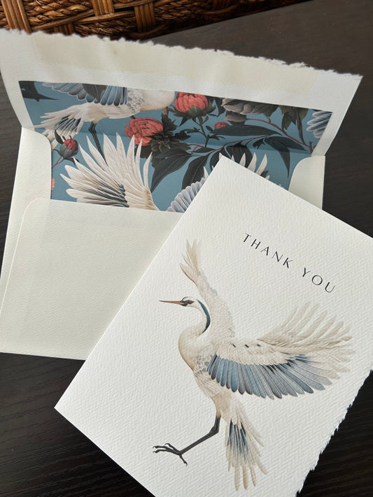 Thank You Card- Crane Large