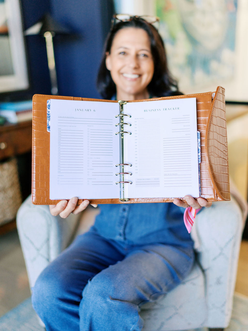 Croc A5 Binder (6-Ring) Caramel