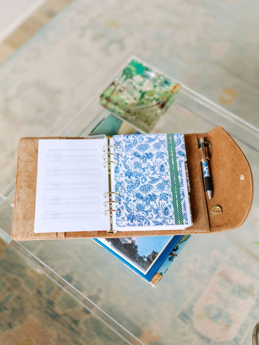 Tab Divider Set for A5 Sized, Ring Binder: Charleston Vine