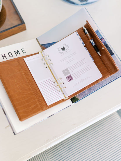 Croc A5 Binder (6-Ring) Caramel