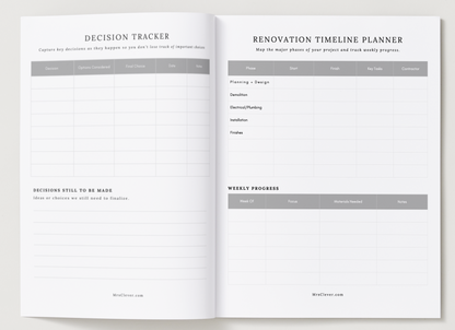 Home Project Planner Insert- Letter Size - (Digital Download)
