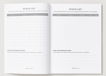 Home Project Planner Insert- Letter Size - (Digital Download)