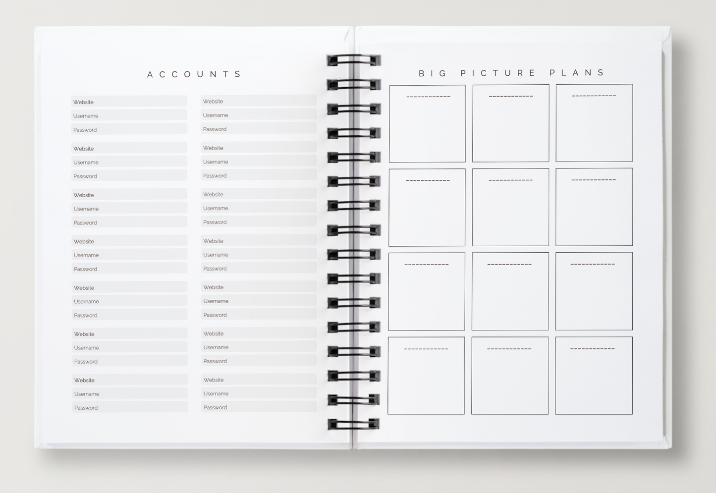 Undated Budget Planner | Spiral-Bound Finance Companion