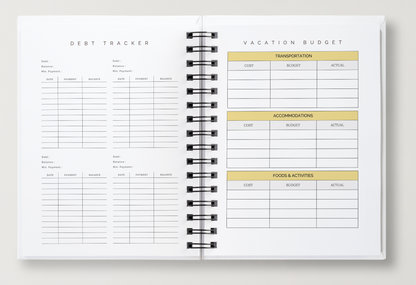 Undated Budget Planner | Spiral-Bound Finance Companion