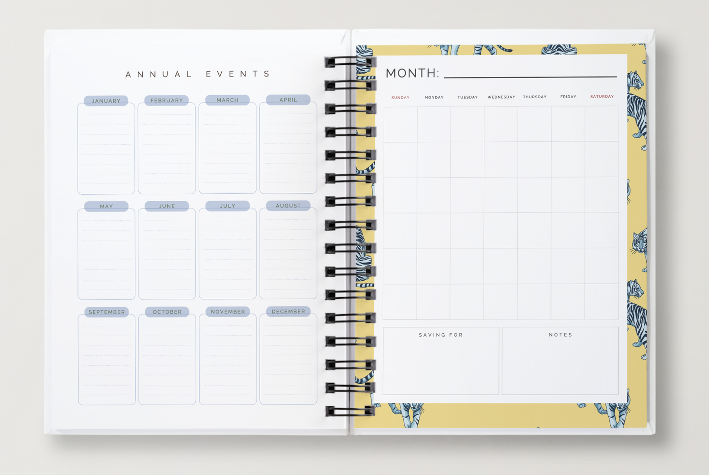 Undated Budget Planner | Spiral-Bound Finance Companion