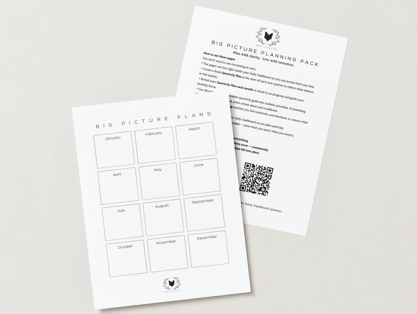 Big Picture Planning Pack: A5 Size (Digital Download)