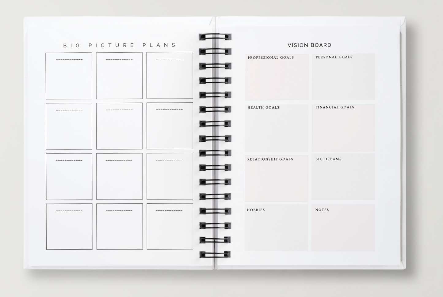 The Weekly Dashboard | Undated Spiral-Bound Weekly Annual Planner + Journal