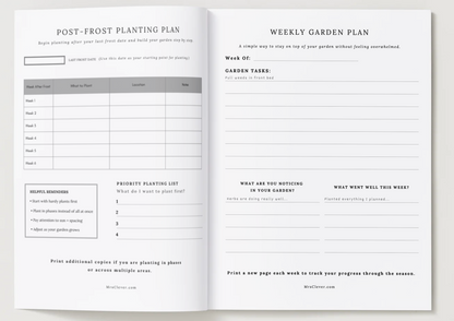 Garden Planner Insert- Letter Size - (Digital Download)