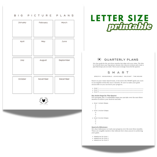Big Picture Planning Pack: Letter Size (Digital Download)