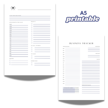 A5 Undated Printable Daily Dashboard (Digital Download)