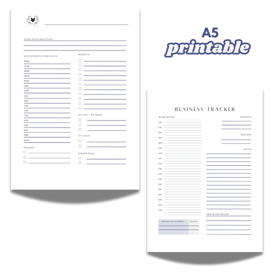 A5 Undated Printable Daily Dashboard (Digital Download)