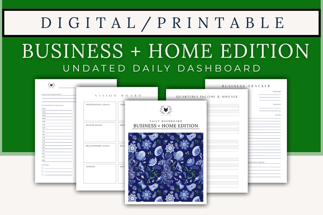 Printable: Daily Dashboard - Business + Home Edition - Undated