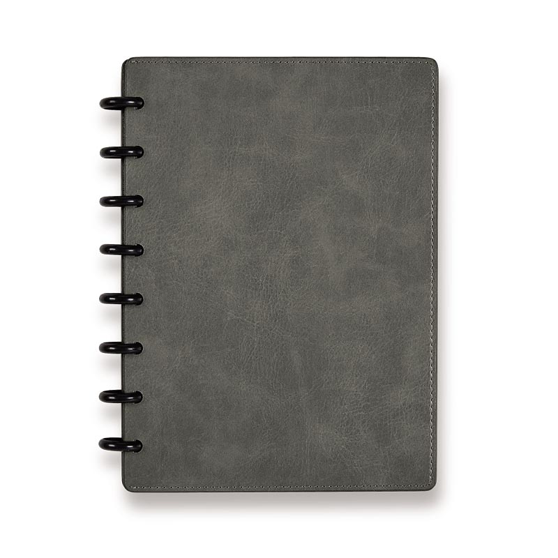 Levenger Circa Smooth Sliver Discbound Notebook with Pockets